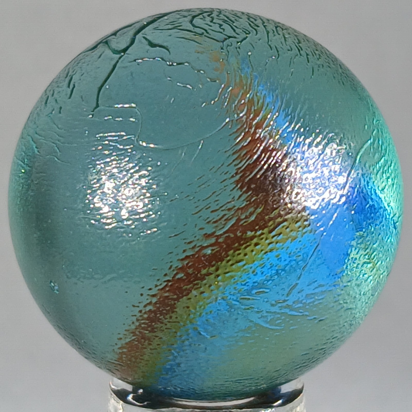 Large Vintage Imported Hybrid Cat’s Eye Marble .93 Inches Near-Mint Condition