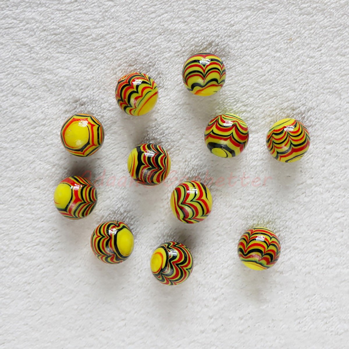 16mm Ripple Marbles Glass Ball Beads Traditional Vintage Classic Kids Toys Games