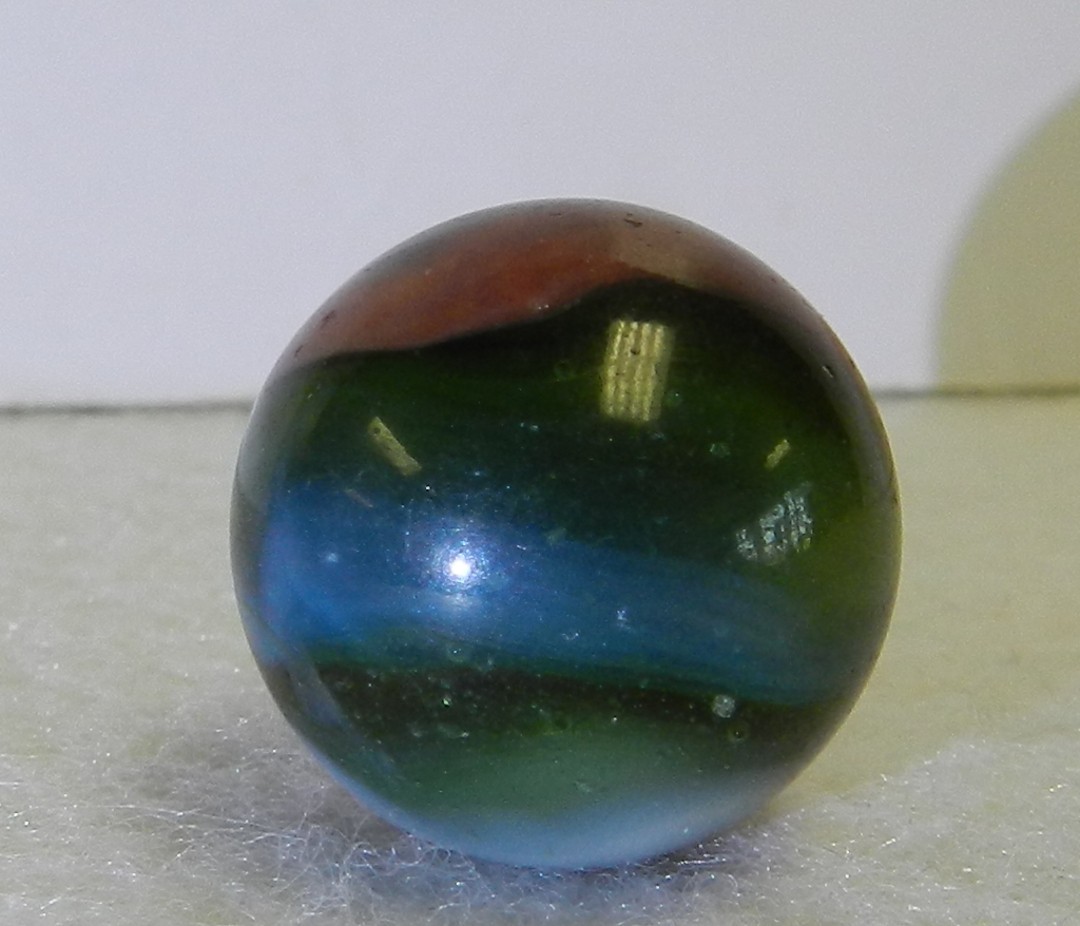 #21024m Vintage Peltier Glass Swirl Marble .69 Inches *Near Mint*