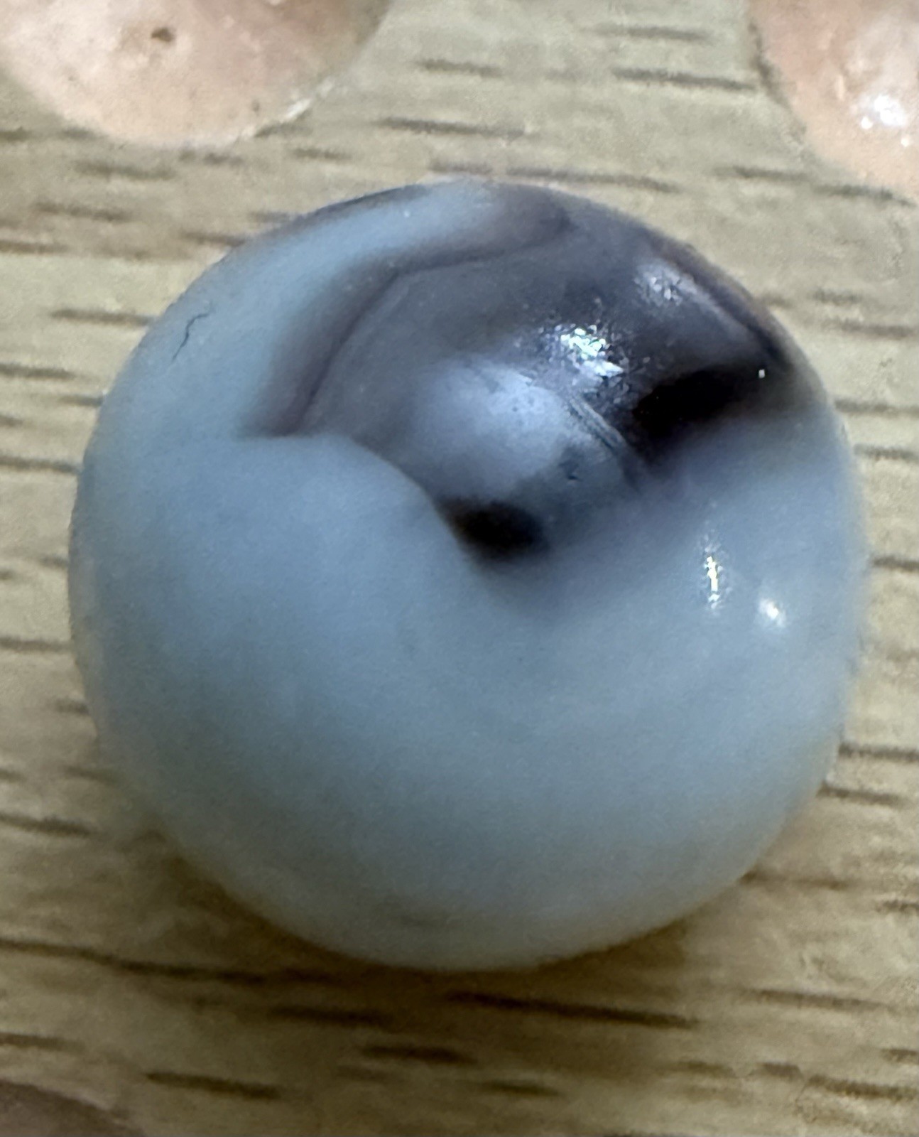 Dark Amethyst Purple Opaque Early VITRO Conqueror Patch Vintage Marble .69