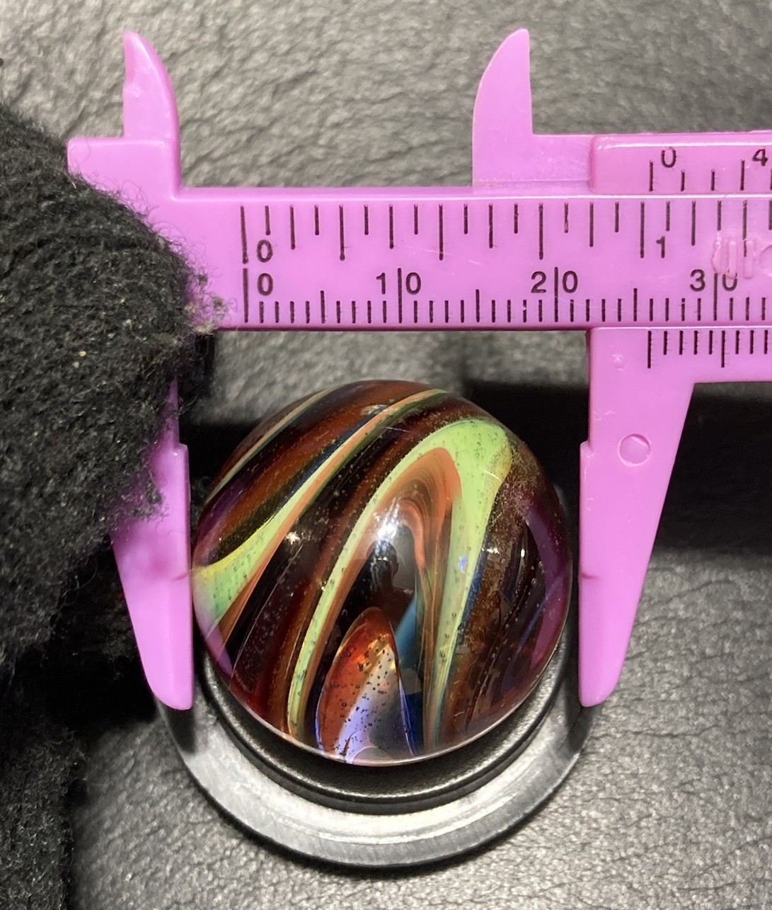 Glass Boro Random Marble Lot Of 5 Hand Made Art Sculpture Multi Color Swirl