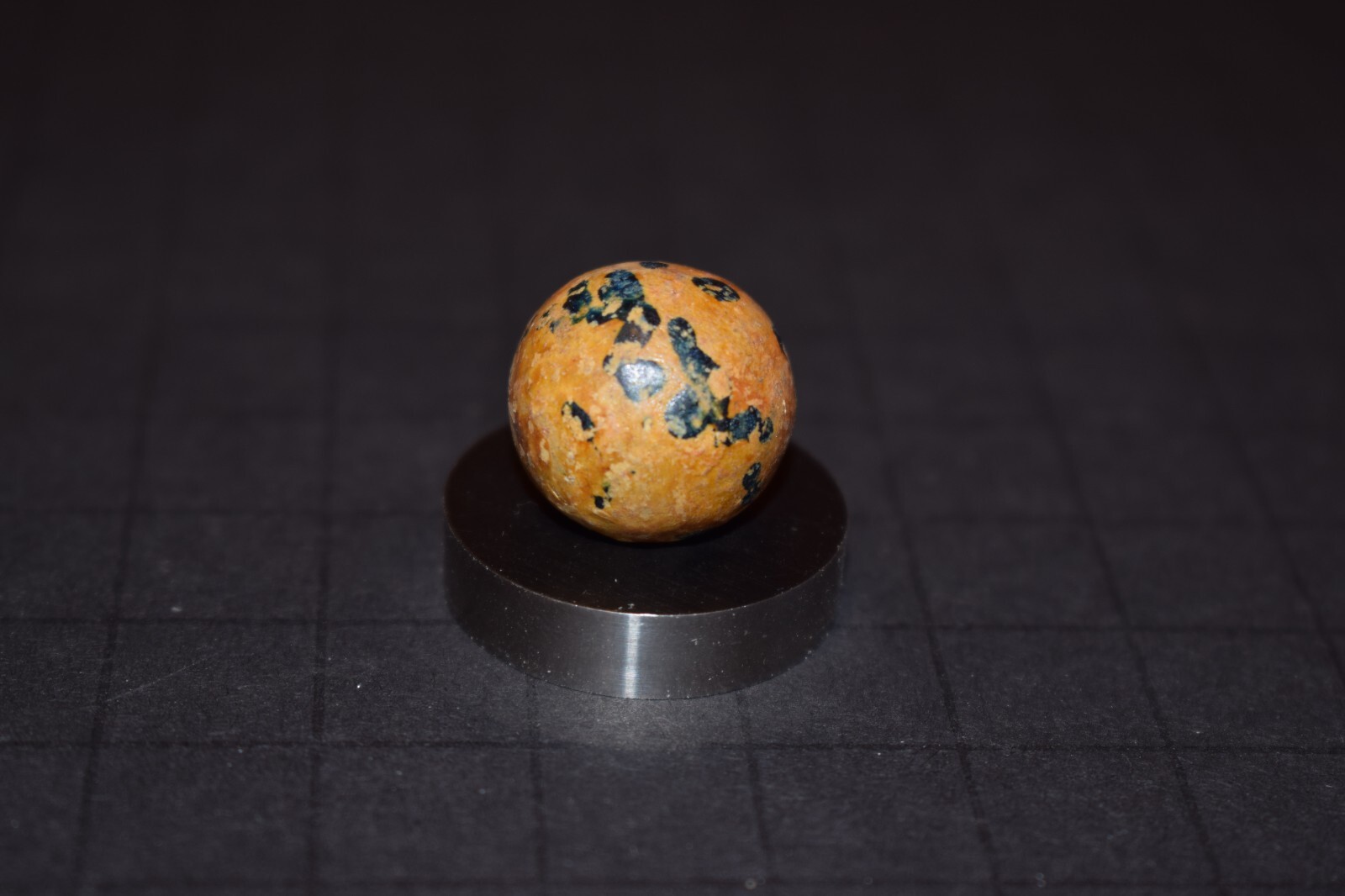 Antique Victorina Era 1800’s Dyed Hard Clay Toy Marble Size .703″