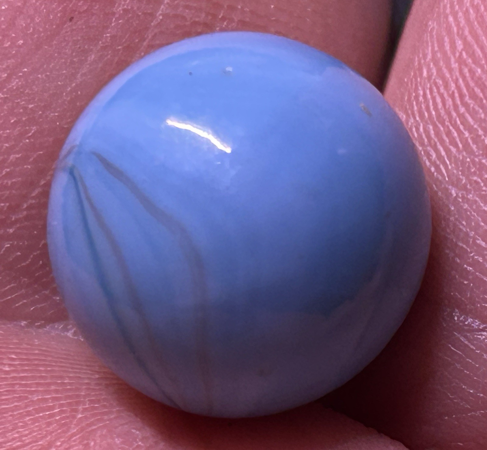 Vintage Akro Agate Or Peltier Glass? 0.60″ Ribbon Swirl Multi Color Marble NM