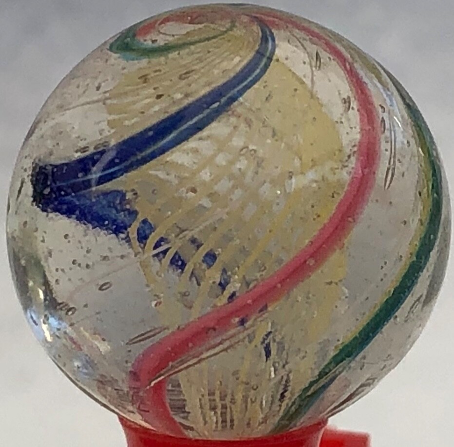 Tight Pale Yellow Latticinio Core Marble 18mm (23/32”)