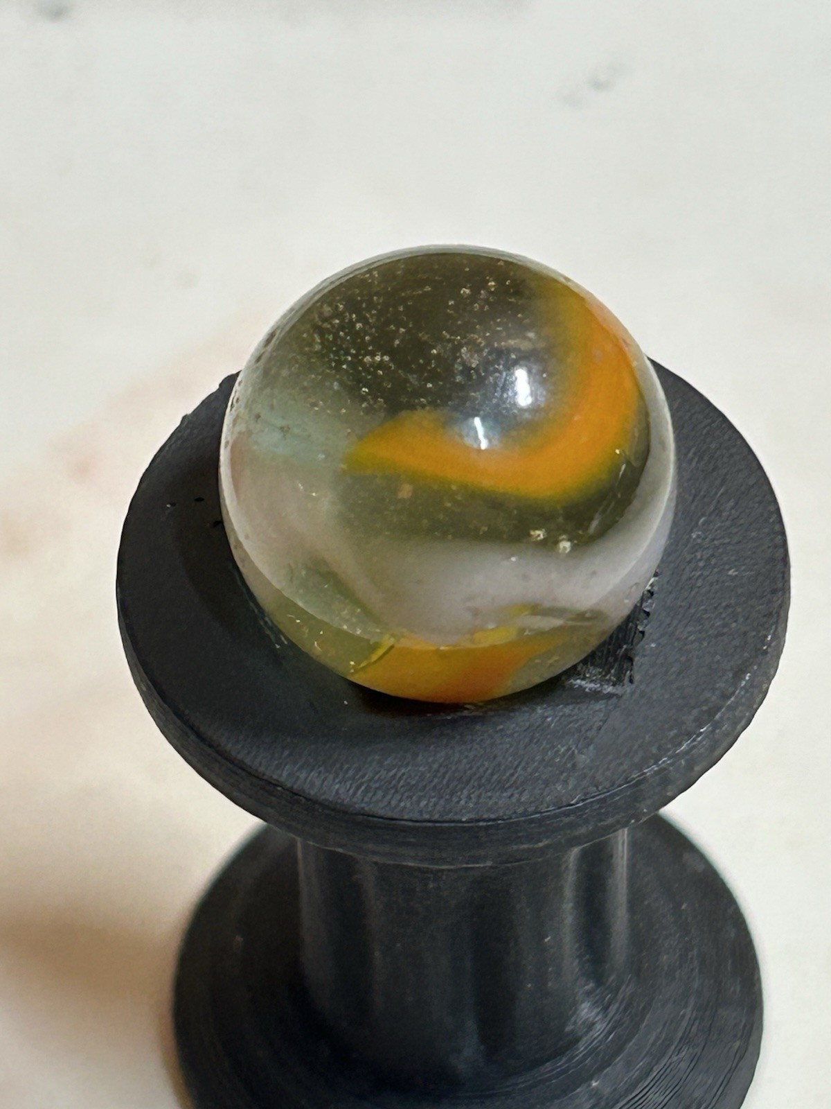 Vintage Peltier NLR .63 Inch Sunset Rainbo Marble