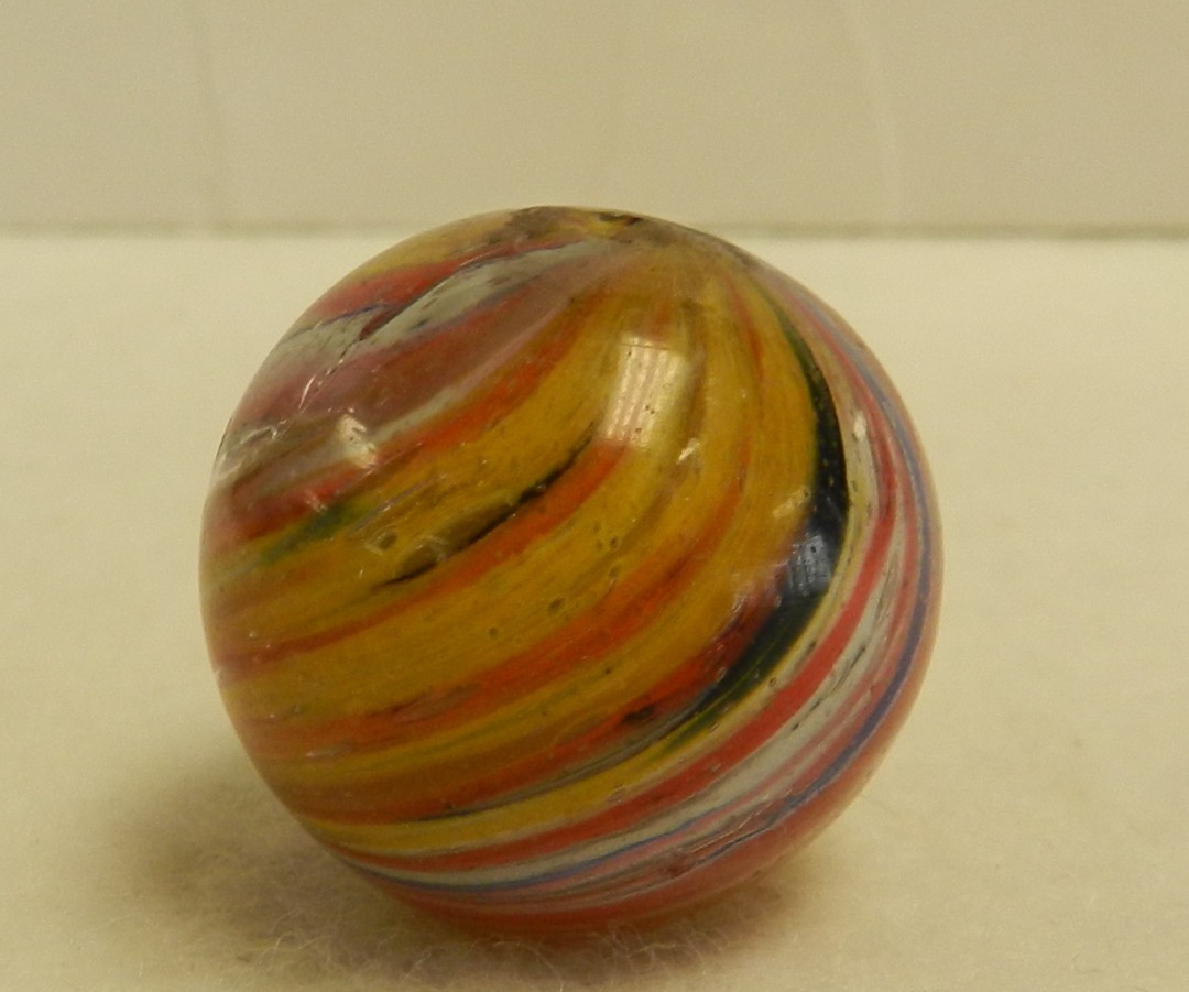 #20647m Nice High Grade Vintage German Handmade Onionskin Shooter Marble .99 In