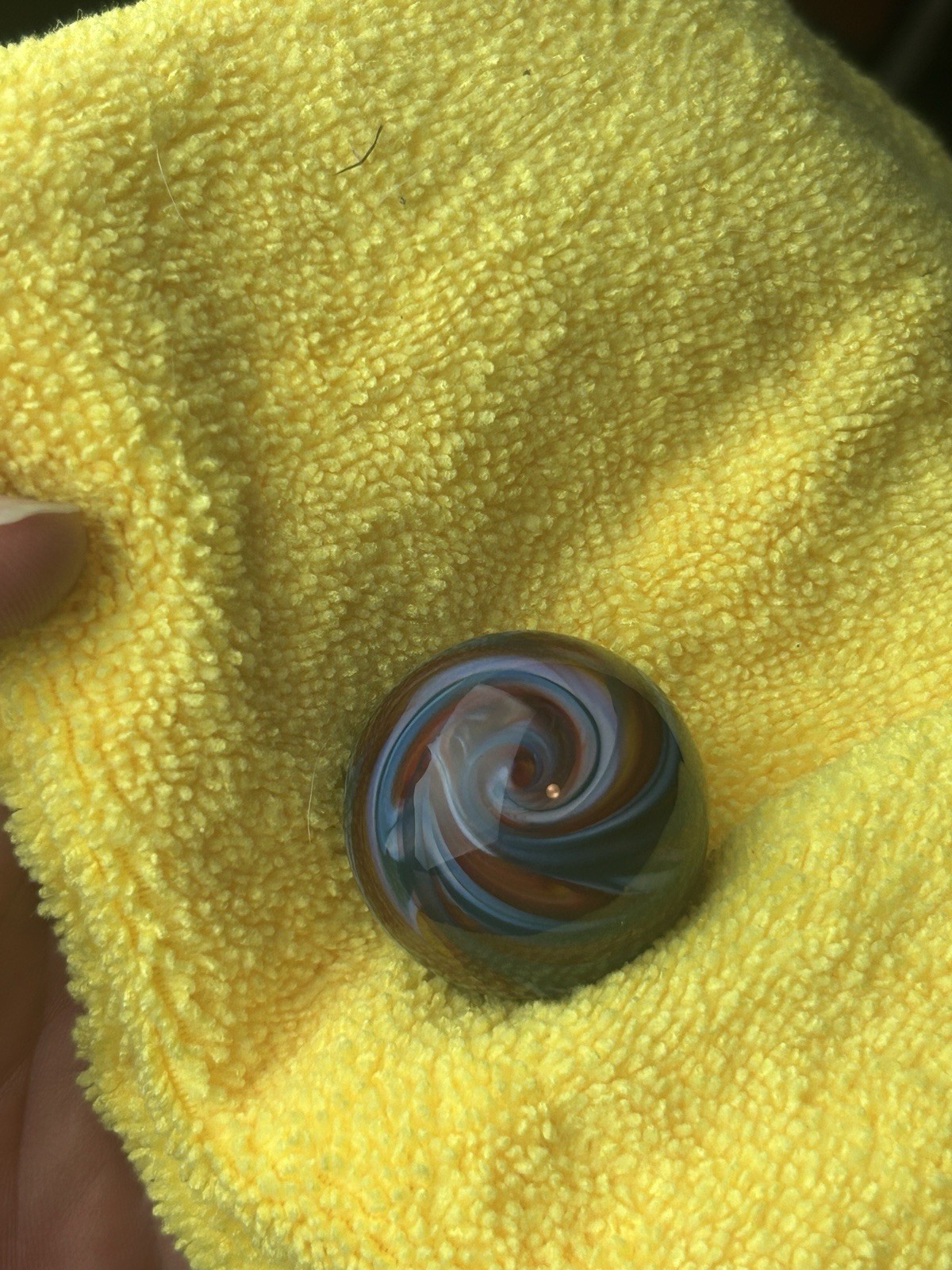 Handmade Art Glass Marble Large Contemporary Signed By Artist Girlie 19
