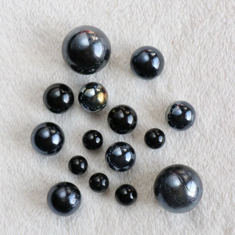 Black Glass Beads Glass Ball Marble Solid Round Sphere Decoration 16mm 22mm 24mm