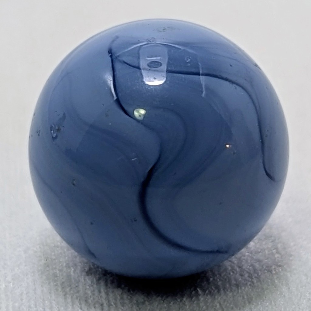 Vintage Alley Agate Blue Sky Swirl Marble 0.629″ Wet Mint Condition 1930s WV