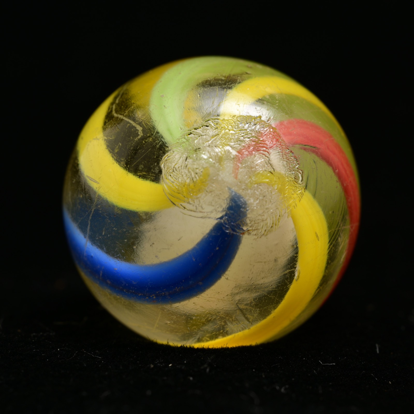 Solid Core German Handmade Antique Marble English Style Bright Band 17mm 21/32”