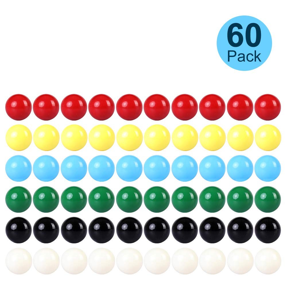 Game Replacement Marbles Balls,60pcs 9/16inch Acrylic Balls for Chinese Check…