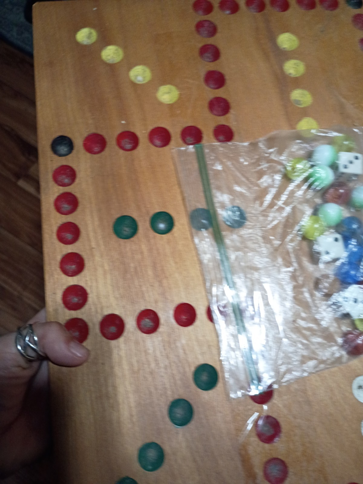 Wahoo Board Game Marble Sorry Aggravation 2 to 4 player. Hand made.