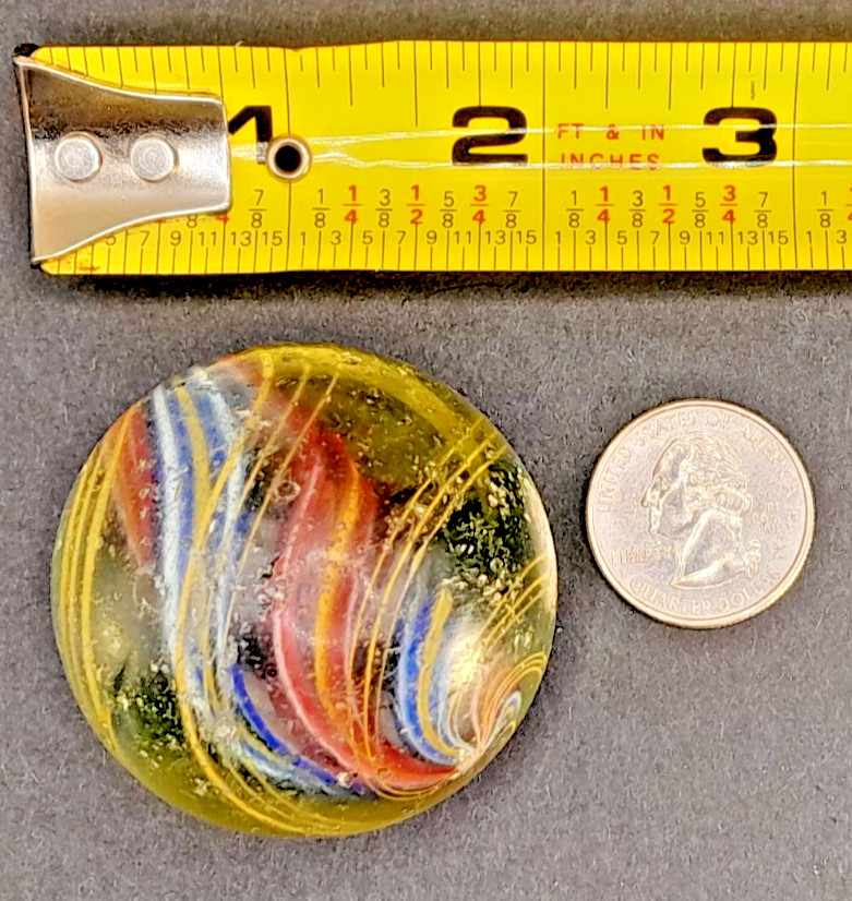 Vintage Antique German Handmade Swirl Marble – Handmade Glass Marbel 1.87″