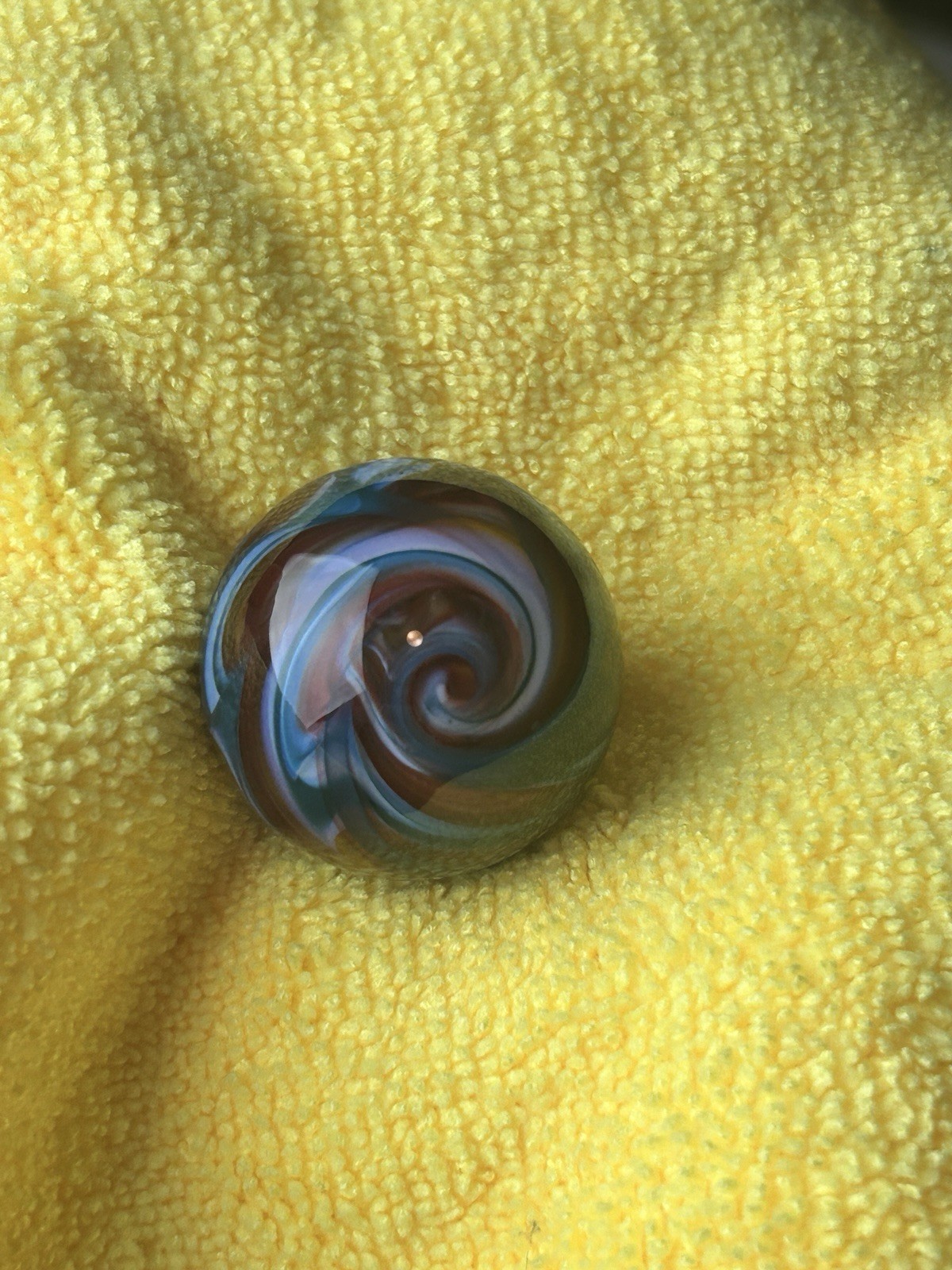 Handmade Art Glass Marble Large Contemporary Signed By Artist Girlie 19