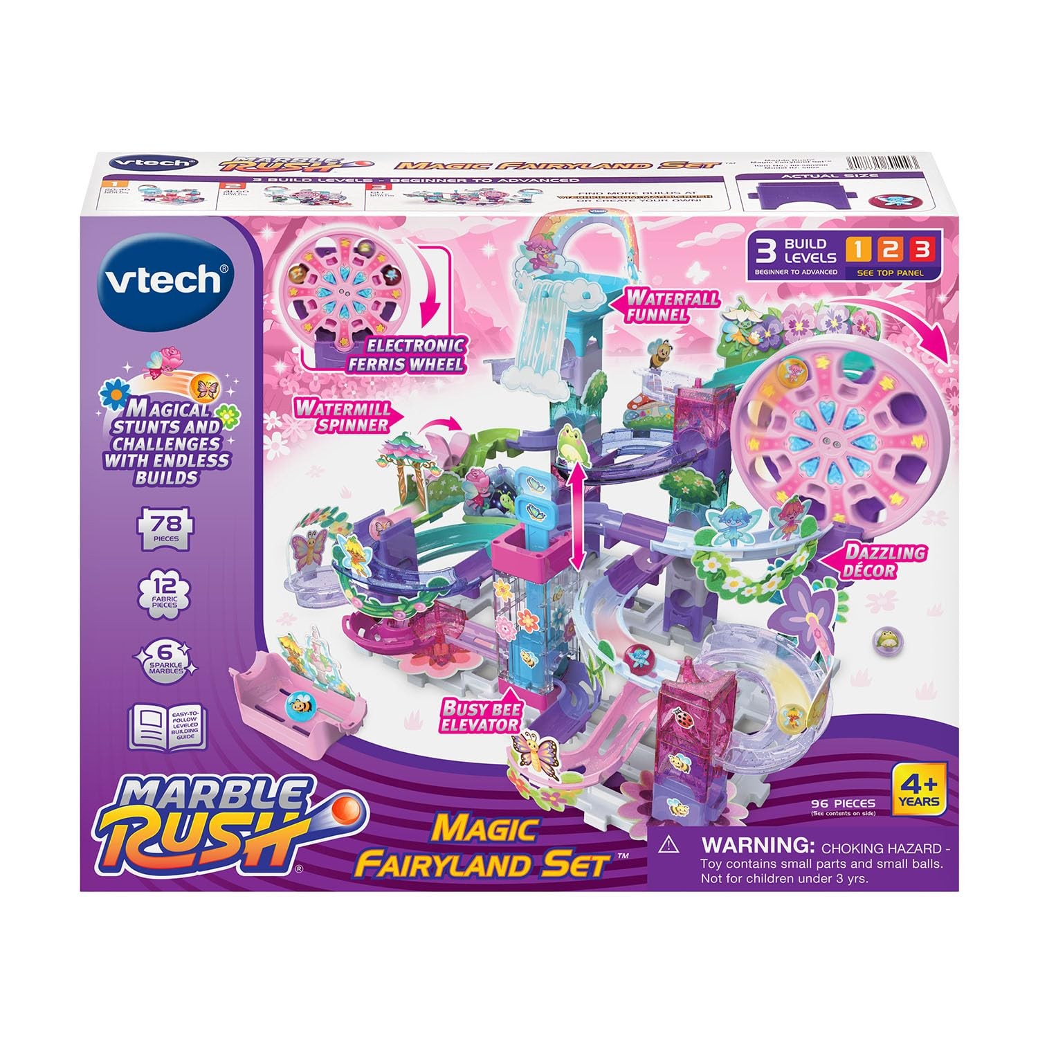 VTech Marble Rush Magic Fairyland Playset 19.7″ x 15.8″ x 15.7″, Multicolor