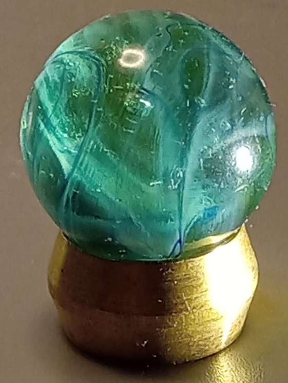 c1931-55 Ravenswood Novelty Marble Transparent Swirl MINT GREEN BASE 2-Color