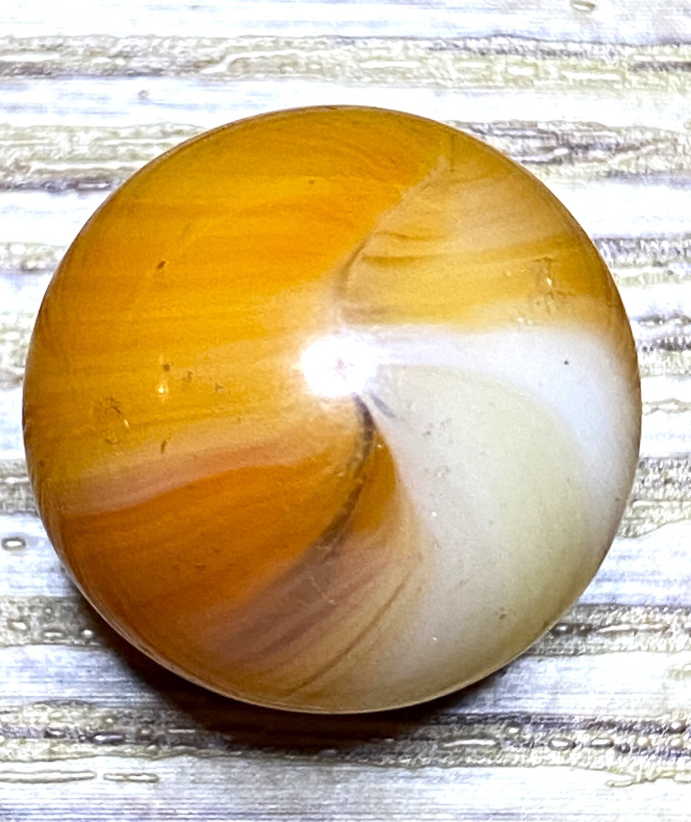 NEVER SEEN ANOTHER MASTER MARBLE CADMIUM ? URANIUM GLOW UV SHOOTER .69″ M638