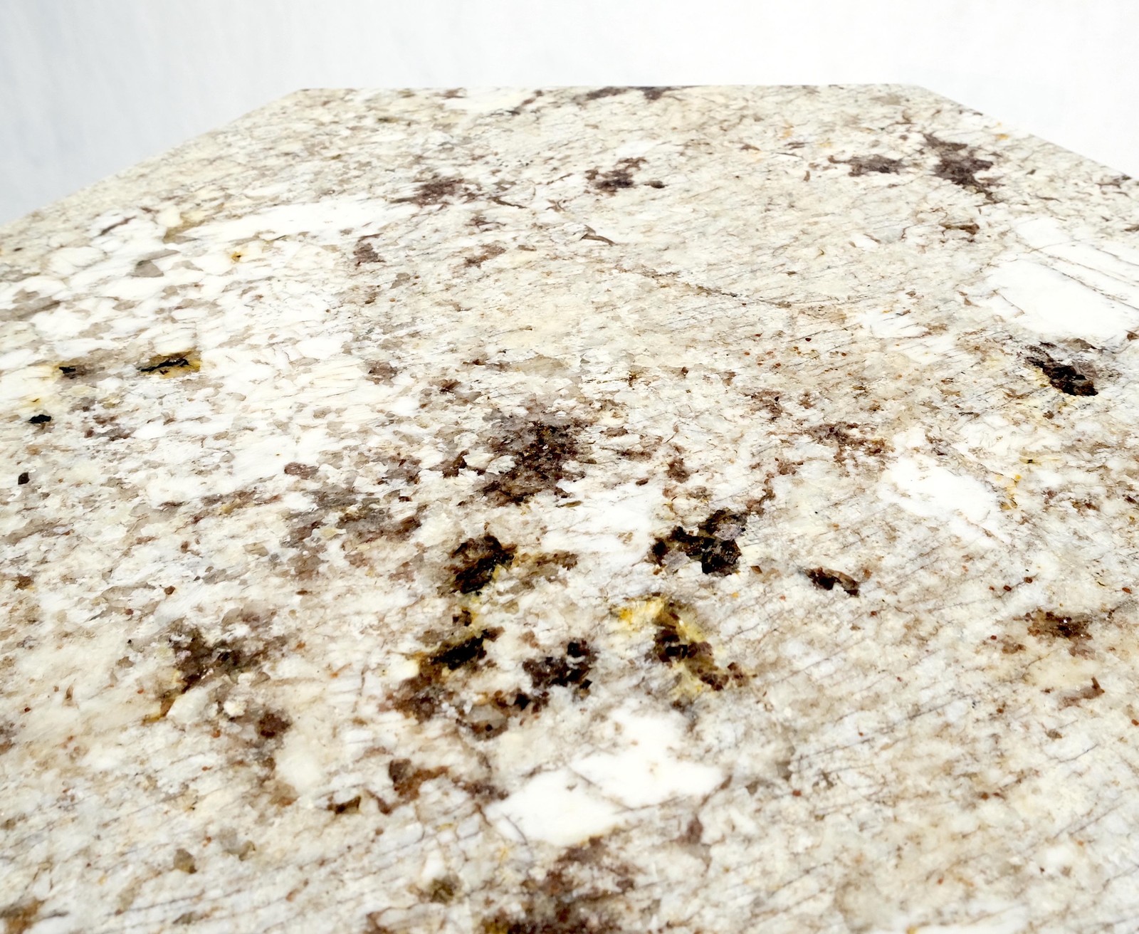 Large Polished Marble Stone Hexagon Shape 38″ Tall Pedestal MINT!