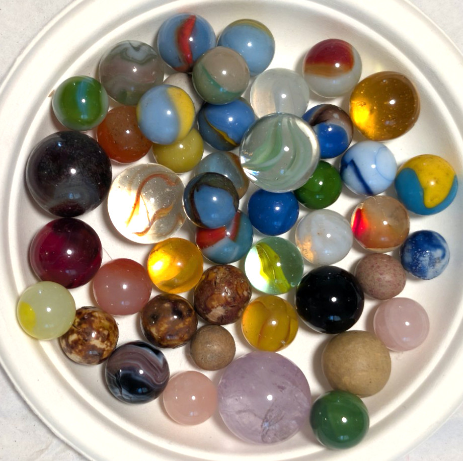 #3 Collectable Mint- Excellent Vintage Mixed Beautiful Marbles, 1930’S-1960’S