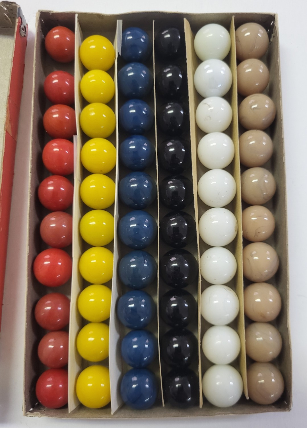 Vintage Master Glass Company Marbles in Box Chinese Checkers Akro-Agate Style