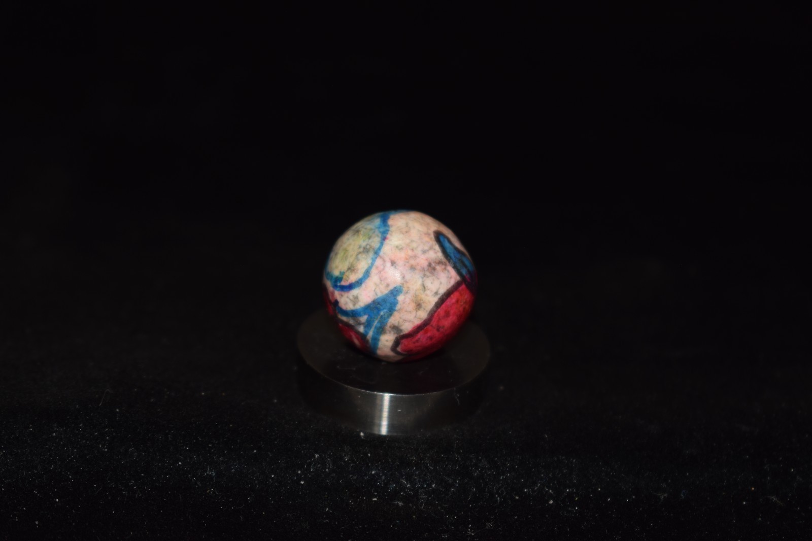 👩🏻Victorina Era Antique hand painted, fruit 🍎🍐🍒🍉clay art marble size .781″