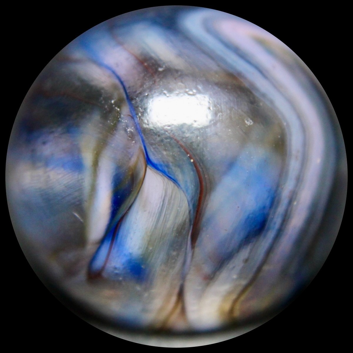 JABO ET Crystals Marble Collector Series: Radioactive Lavender & Blue Wirepull