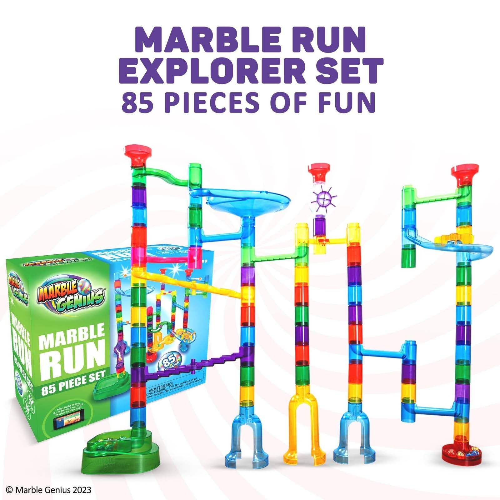 Marble Genius Run Explorer 27.94 cm x x 10.16 cm, Multicolor