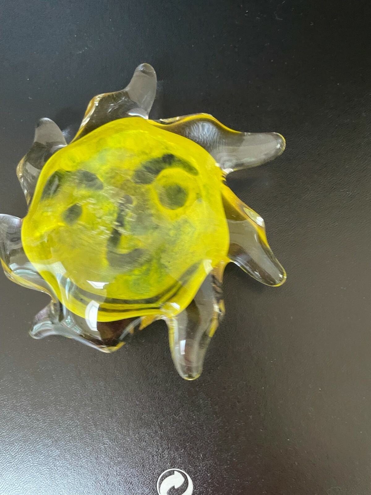 Vintage and Rare ! Brad Pearson Sun Art Glass sculpture Paperweight 1998