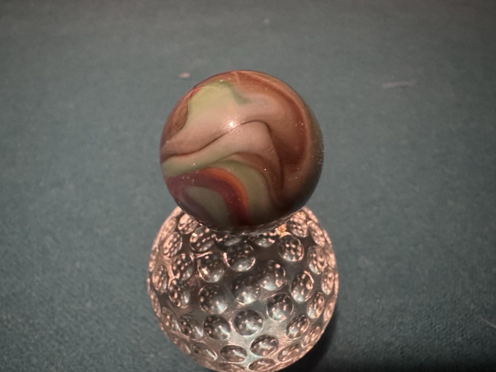 Lot of 2 Glass Swirl Toy Marbles Multicolor Machine Made Age 17+ Used