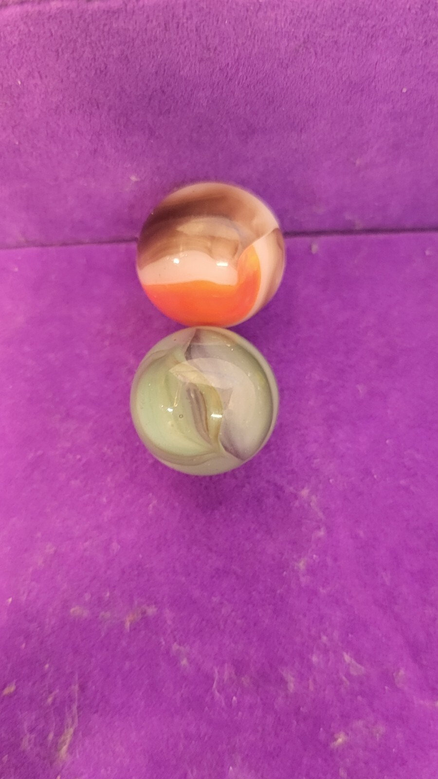 Marble King Marbles Lot of 6 Vintage Cats Eyes Multi Color Retro Hybrid