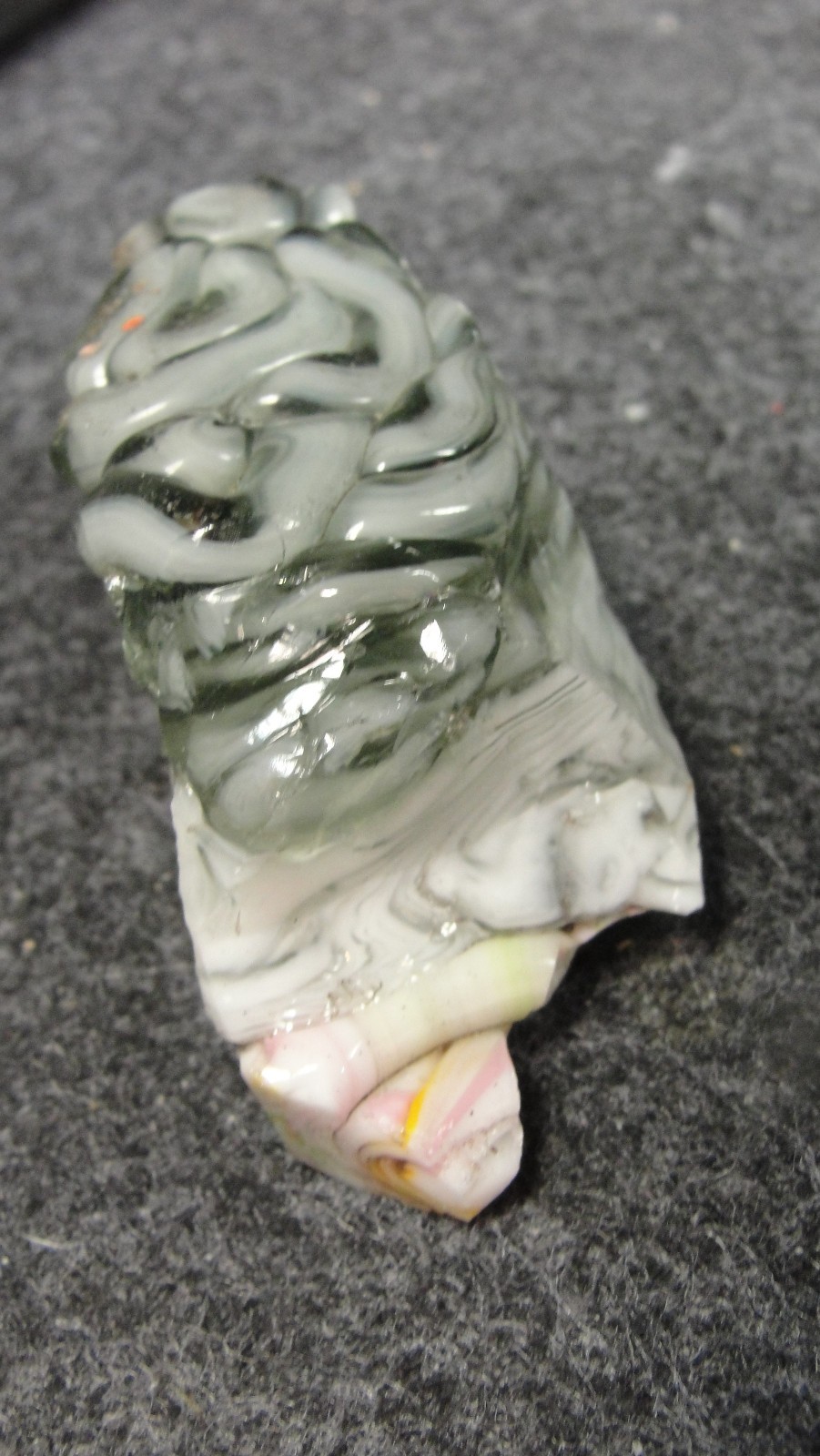 pieces of cullet from Jabo Joker experimental marble runs