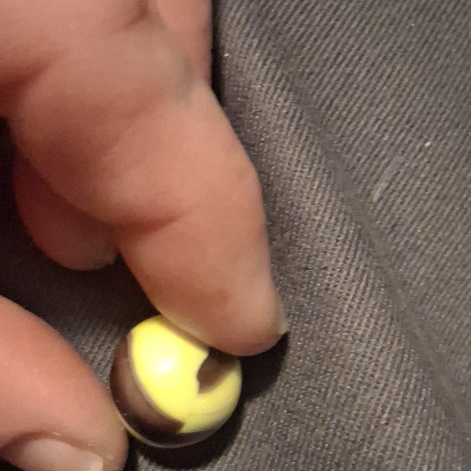 Yellow and Brown Swirl Machine Made Toy Marble for Ages 4-16 Years