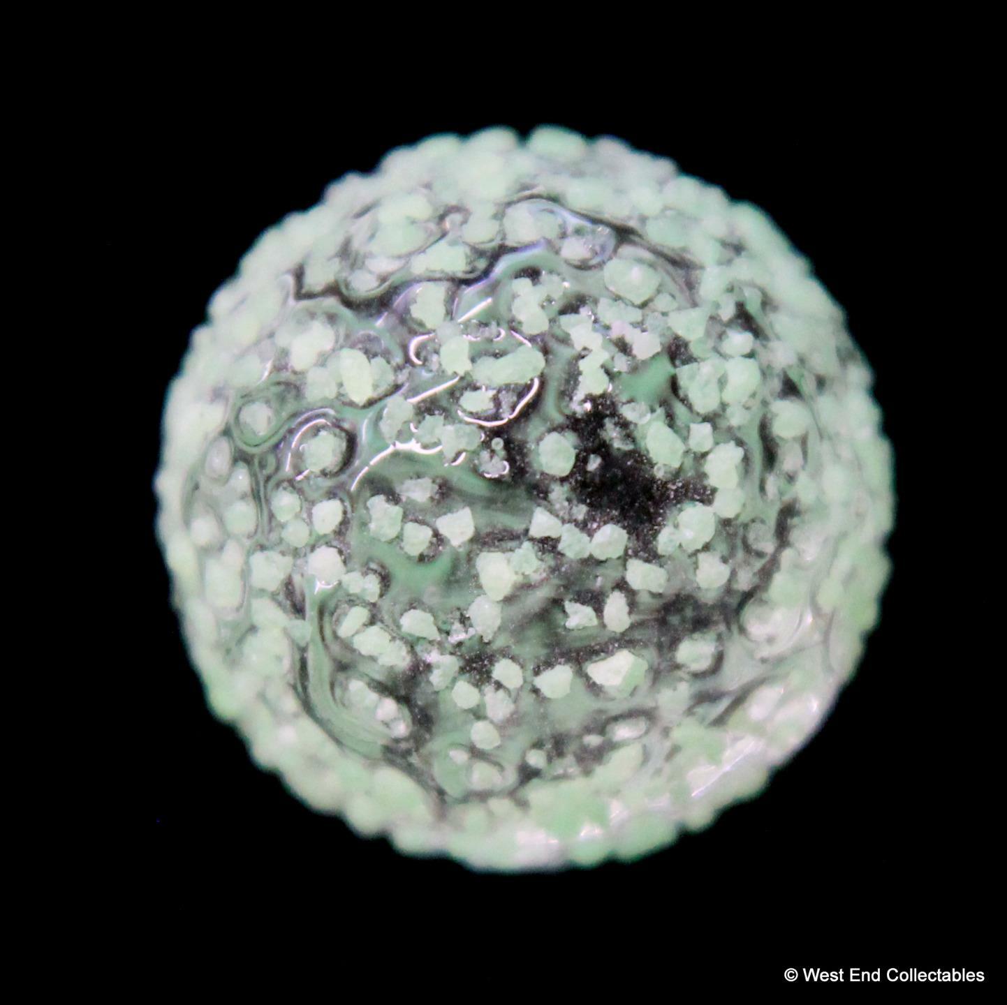 5 x 16mm Glowing Glow in the Dark Crystal Textured Toy Glass Marbles in Gift Bag