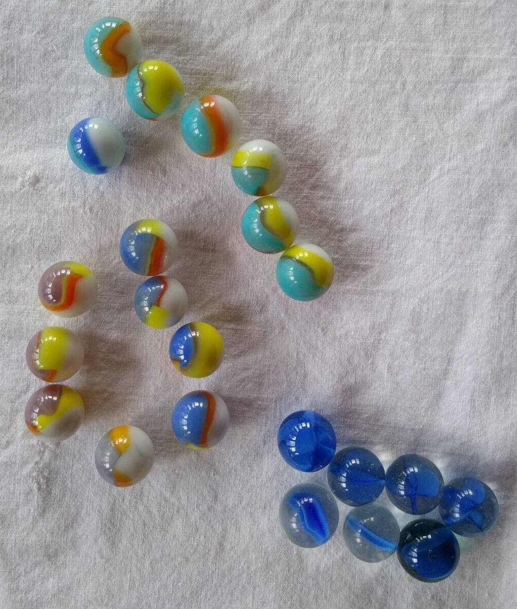 Lot of 75 Antique Vintage Marbles Opaque Swirl Shooter Akro Agate Marble King