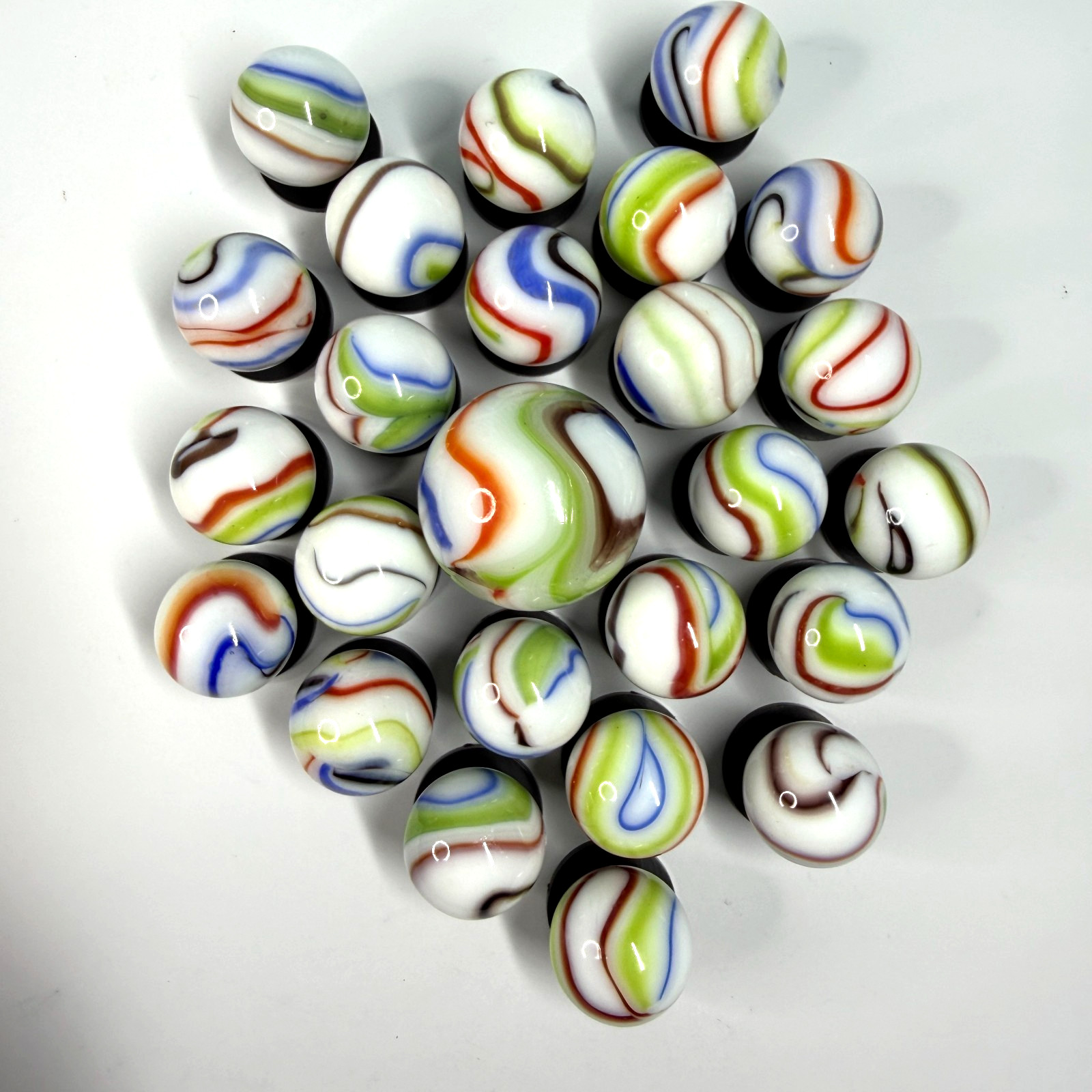 Vacor 25 Tie Dye Marble Set 24 Players 5/8″ + 1 Shooter 1″ Game Marbles