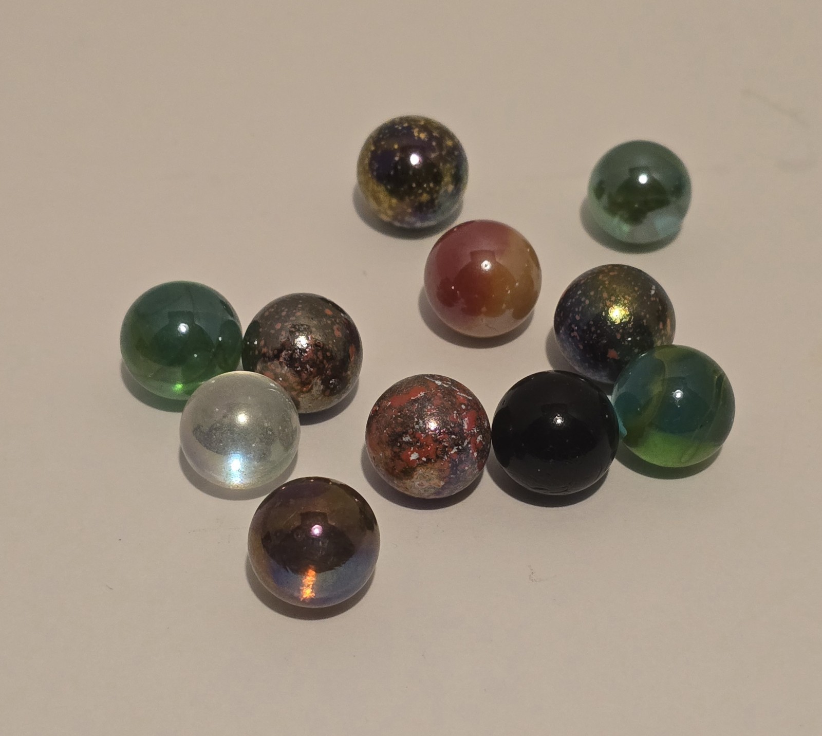 Vintage Marble Lot 150 Pieces Mixed Colors Sizes – Confetti Speckled Glass 3lbs