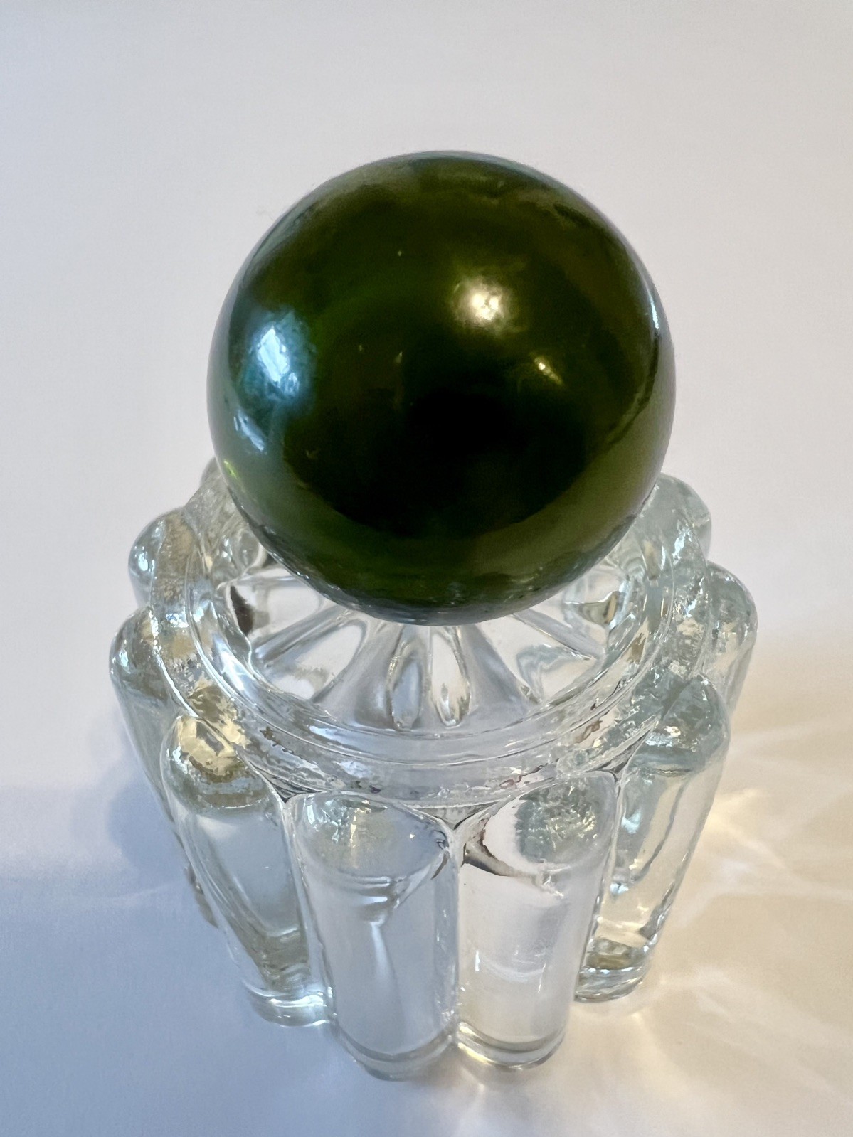 GRAIL 1.01″ German Cadmium Green Marble DAYLIGHT glow PONTIL Handmade Rare