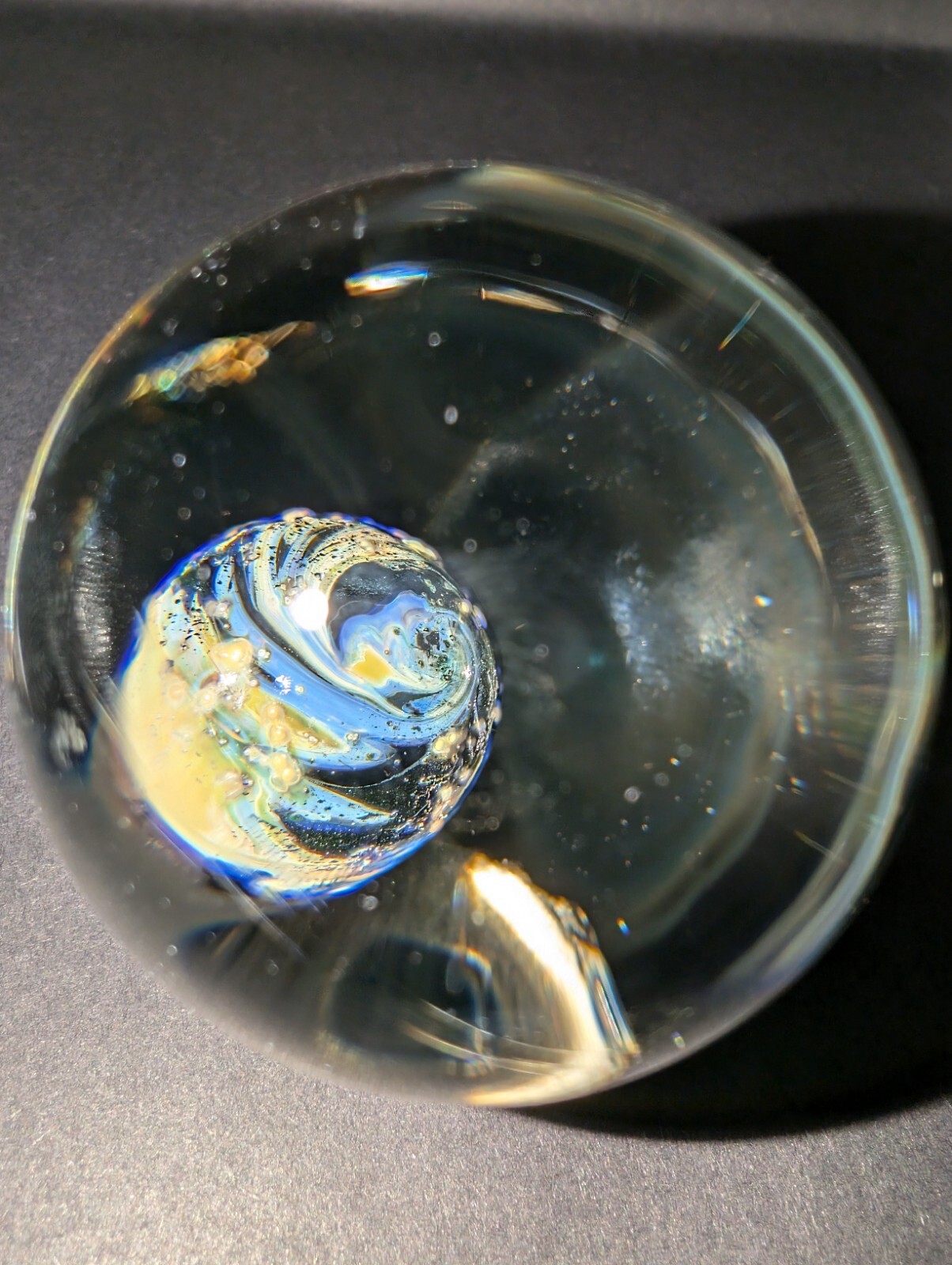 Contemporary Art Glass Galaxy Marble 2.32″ Borosilicate MIB Handmade Koutsouros
