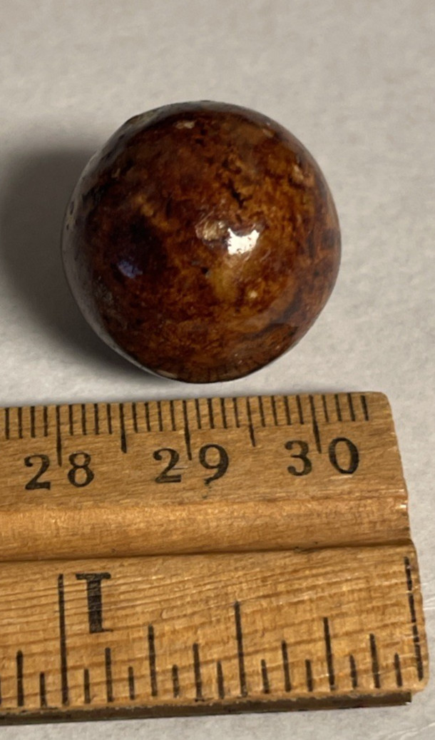 Vintage Antique Bennington Clay Marble – Brown