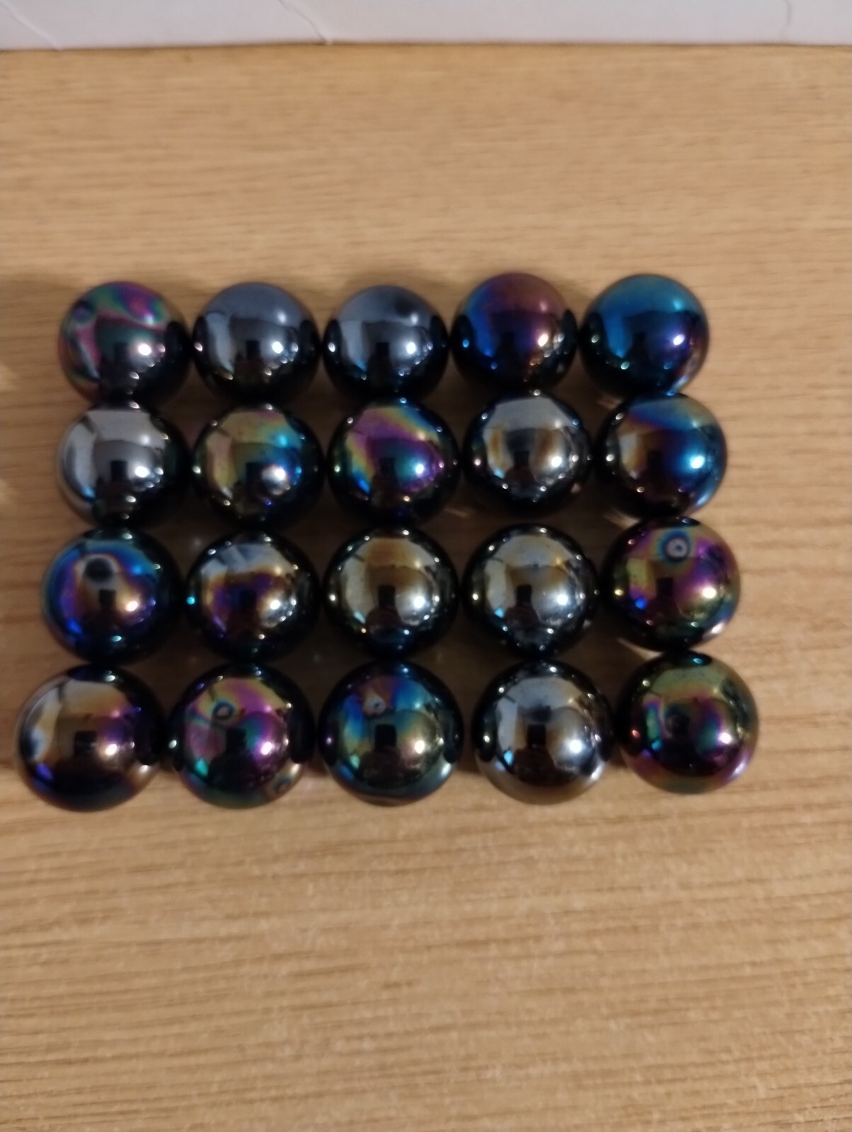 Lot of 20 Iridescent Metallic Mega Fun/ Vacor Mexico 7/8″ Meteor Larger Marbles
