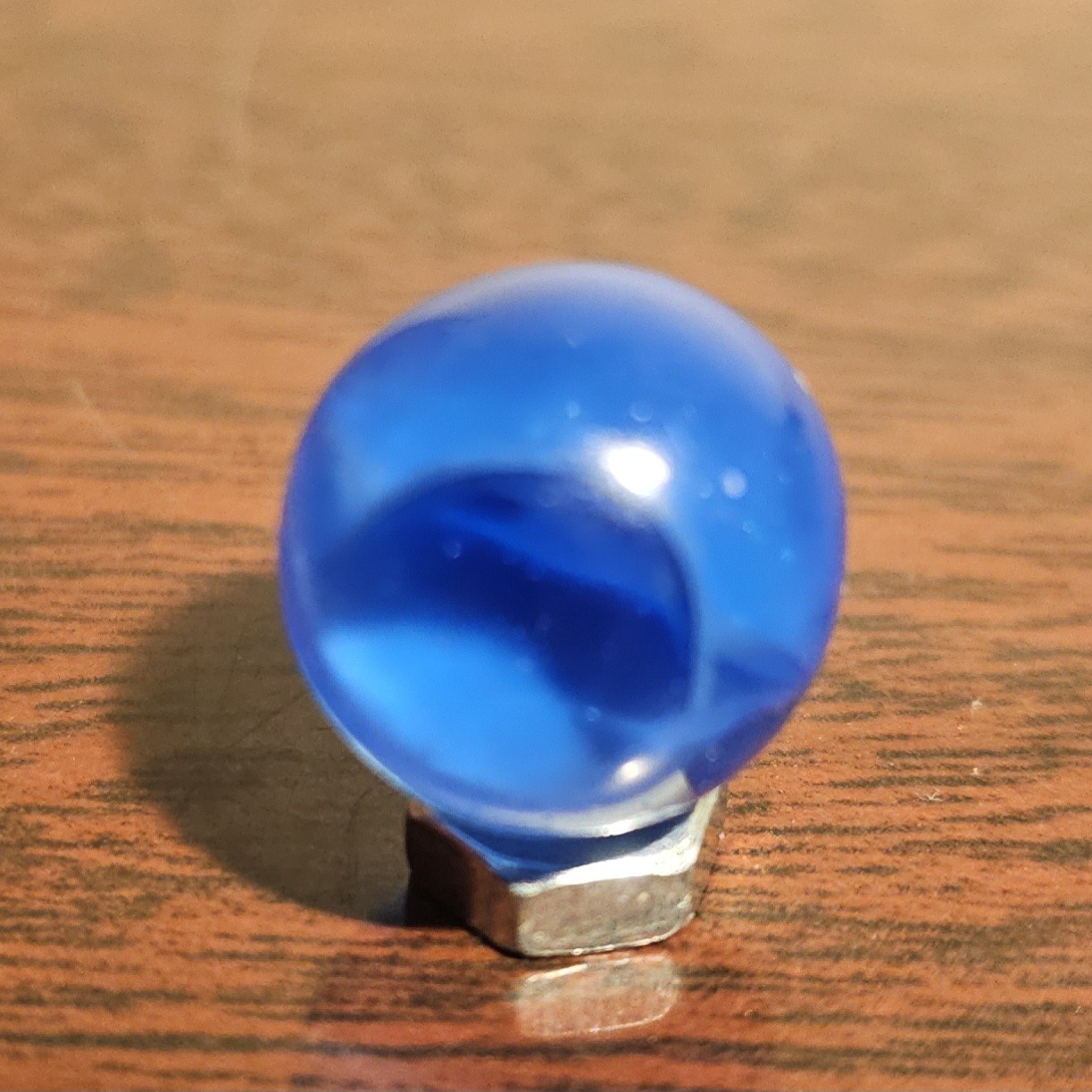 Vintage CE Bogard Dark Blue 4-Lobe Floppy .625″ Uranium Glass Marble