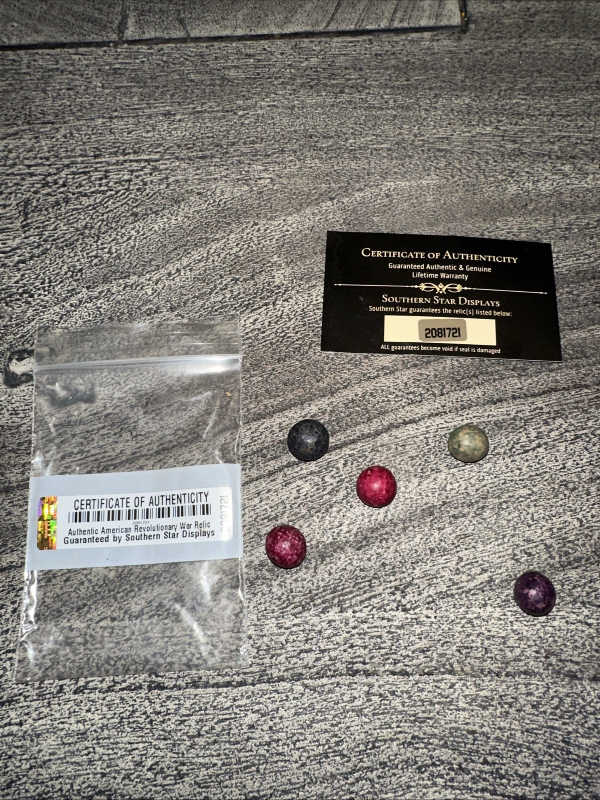 Antique Clay Marbles – 1890’s Era – Lot 5! – COA – Authentic.
