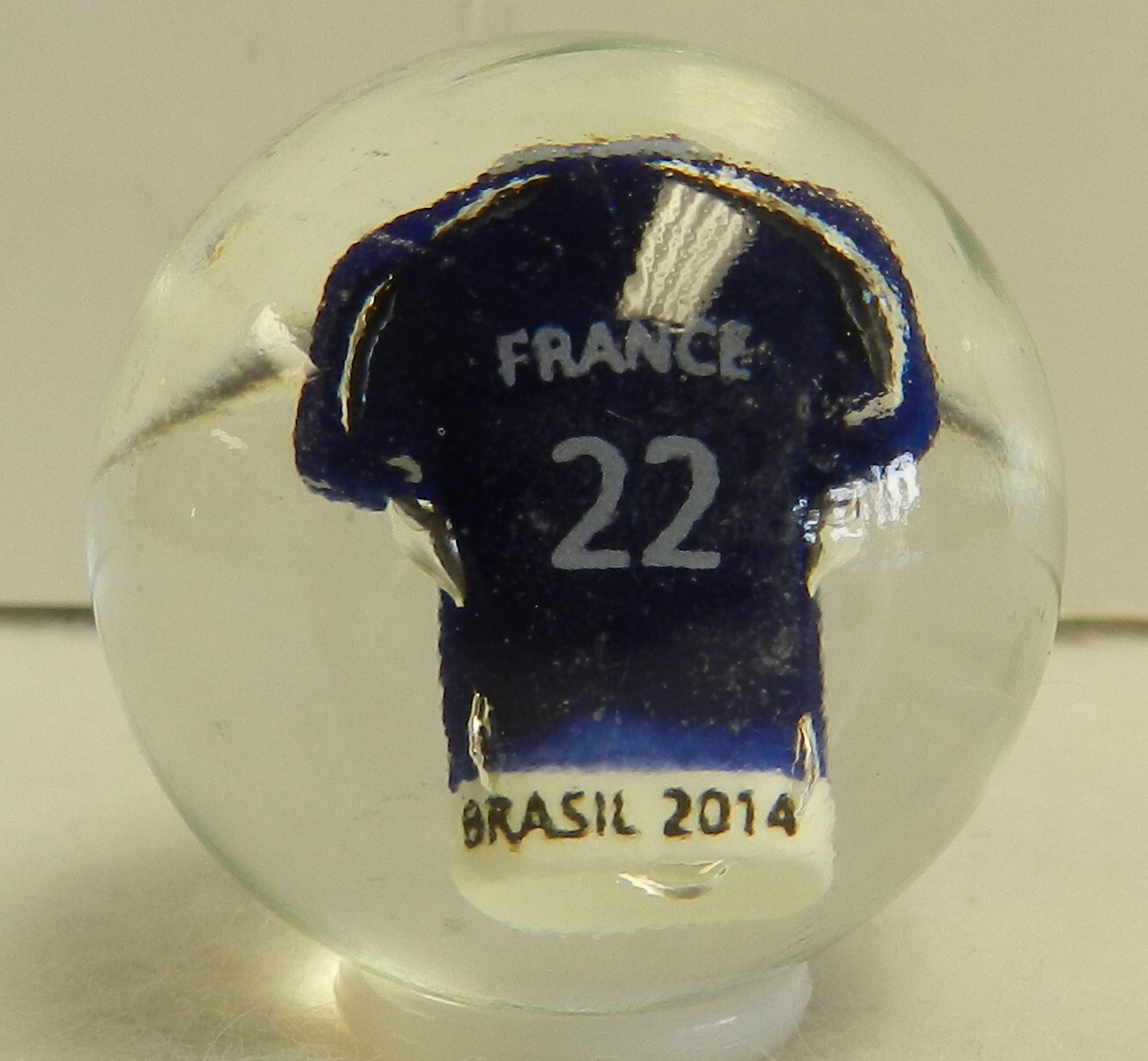 #18192m France Soccer Football Jersey Contemporary Sulphide Marble 1.35 Inches