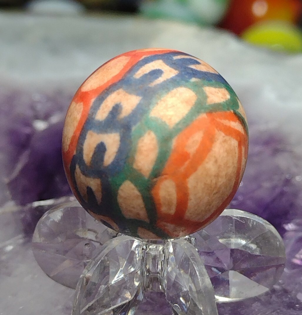 .69″ -HAND PAINTED MARBLES – NM LOOK