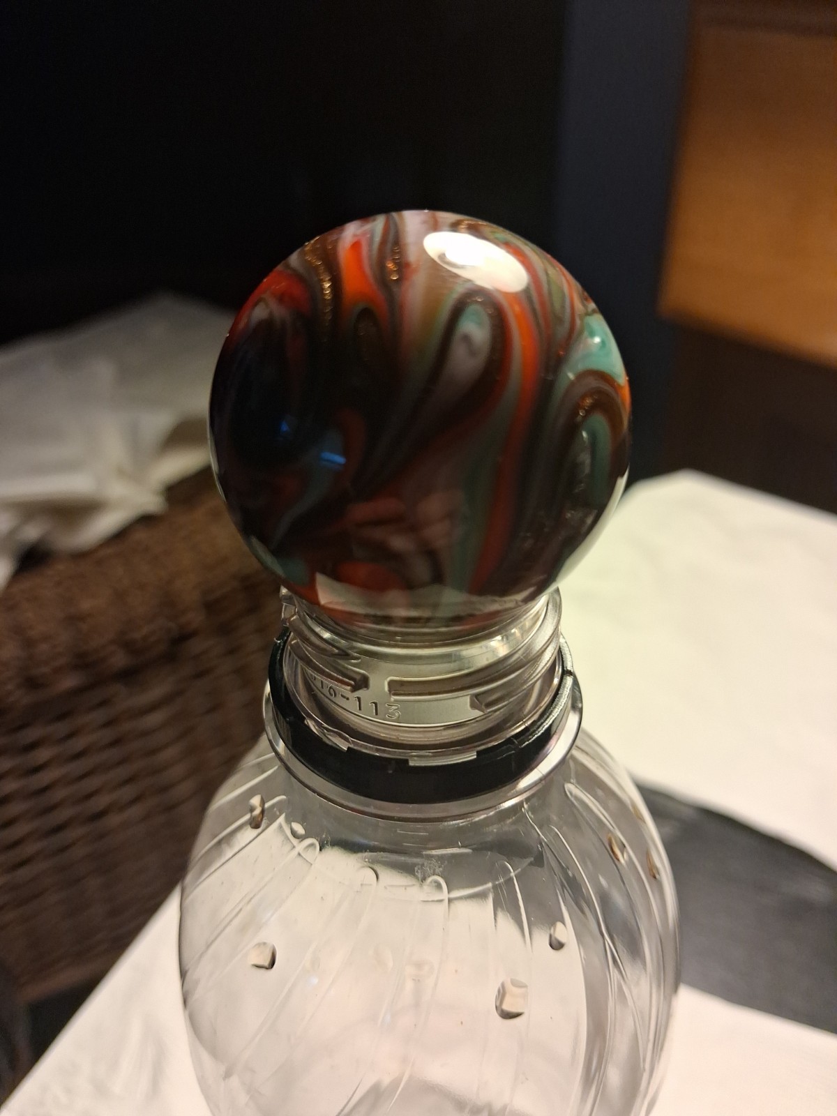 Glass 6 Colors Marble Swirled with Gold Lutz1.4″ Shooter Contemporary AMAZING!