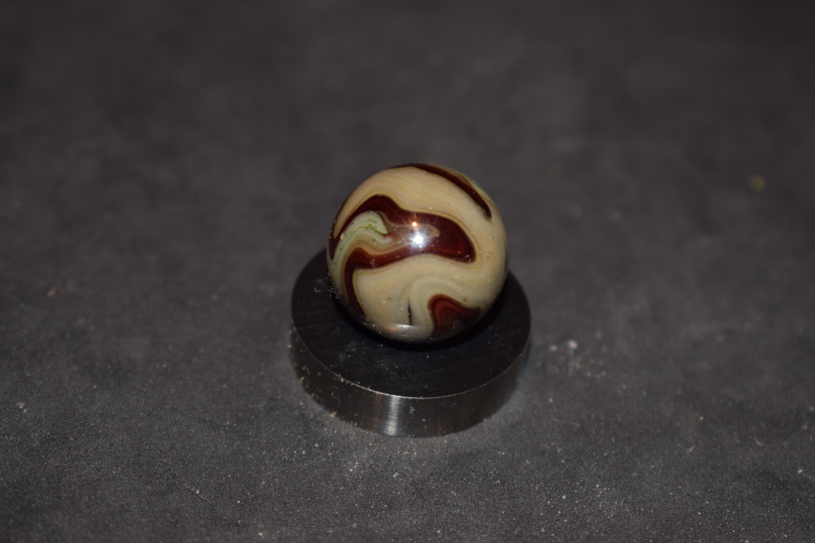 🧐⏩JABO Mocha ☕ Coffee Swirl Toy Marble Shooter Size .750″=3/4″ MINT!