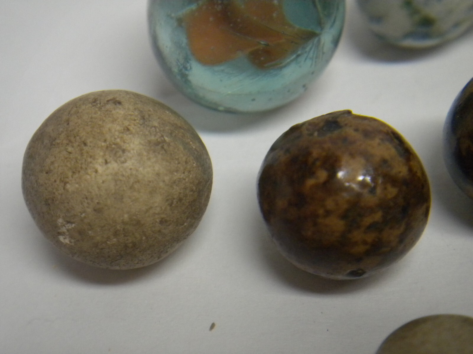 Vintage Antique Marble Collection Clay Glass ? Bennington ? FREE SHIPPING