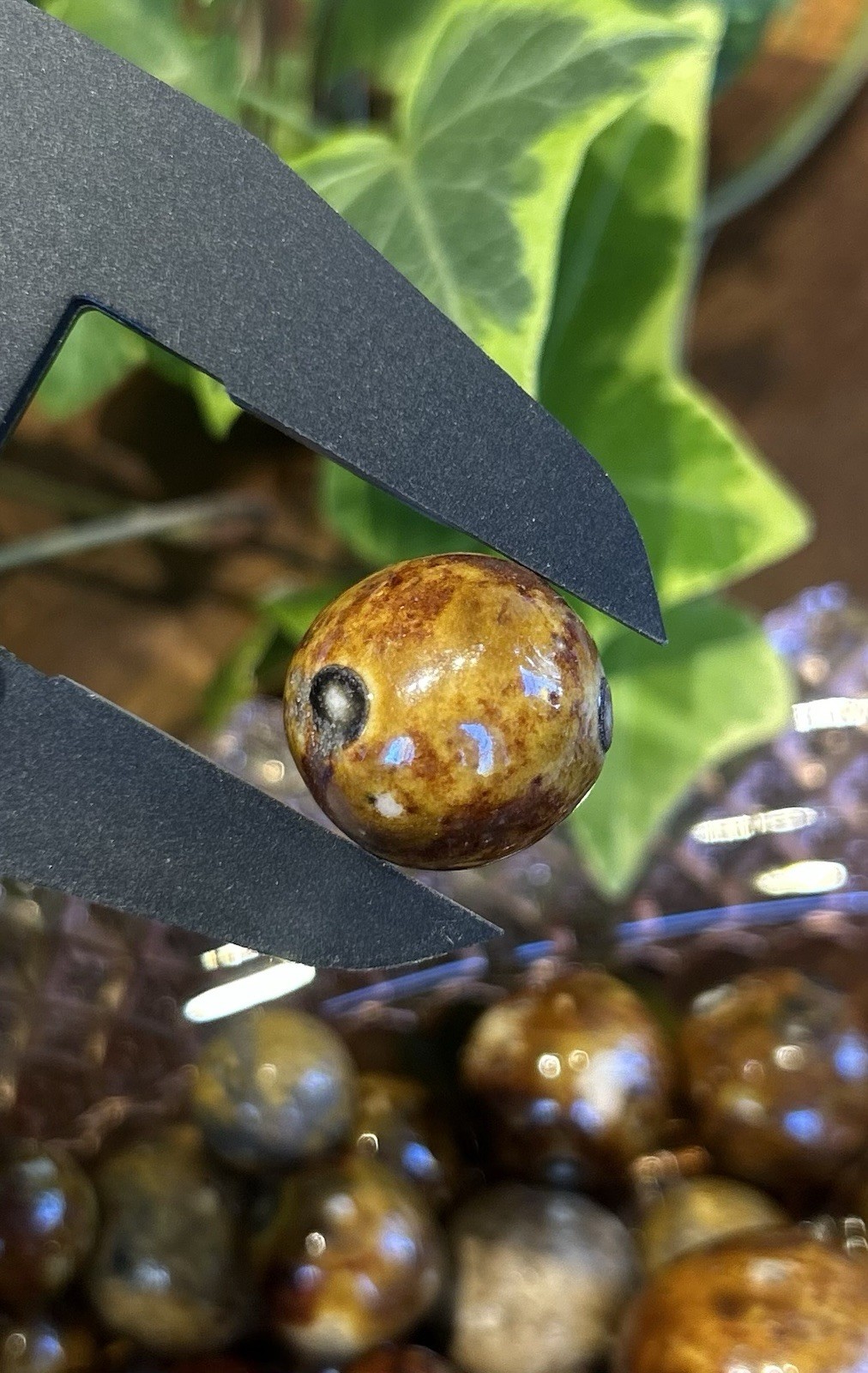 *175 Count* ANTIQUE BENNINGTON MARBLES~ Brown Salt Glazed Clay~