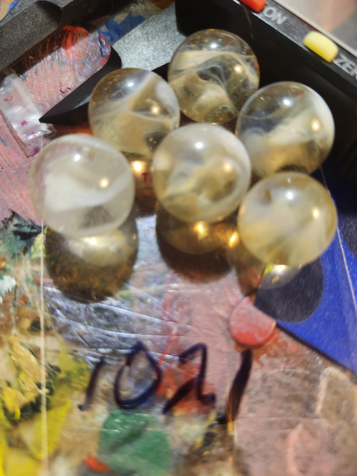Vintage Small 6 Swerl Marbles