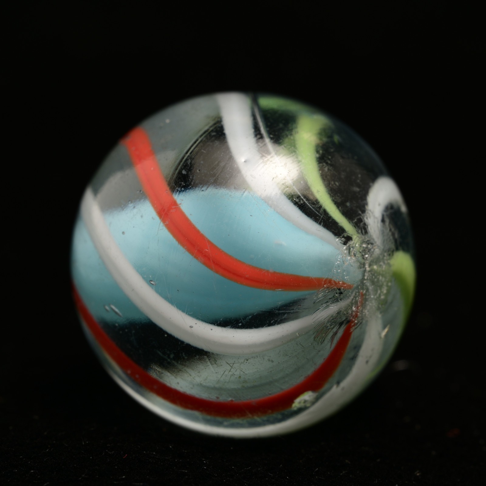Baby Blue Solid Core German Handmade Antique Marble Crisp & Clear 18mm 11/16”